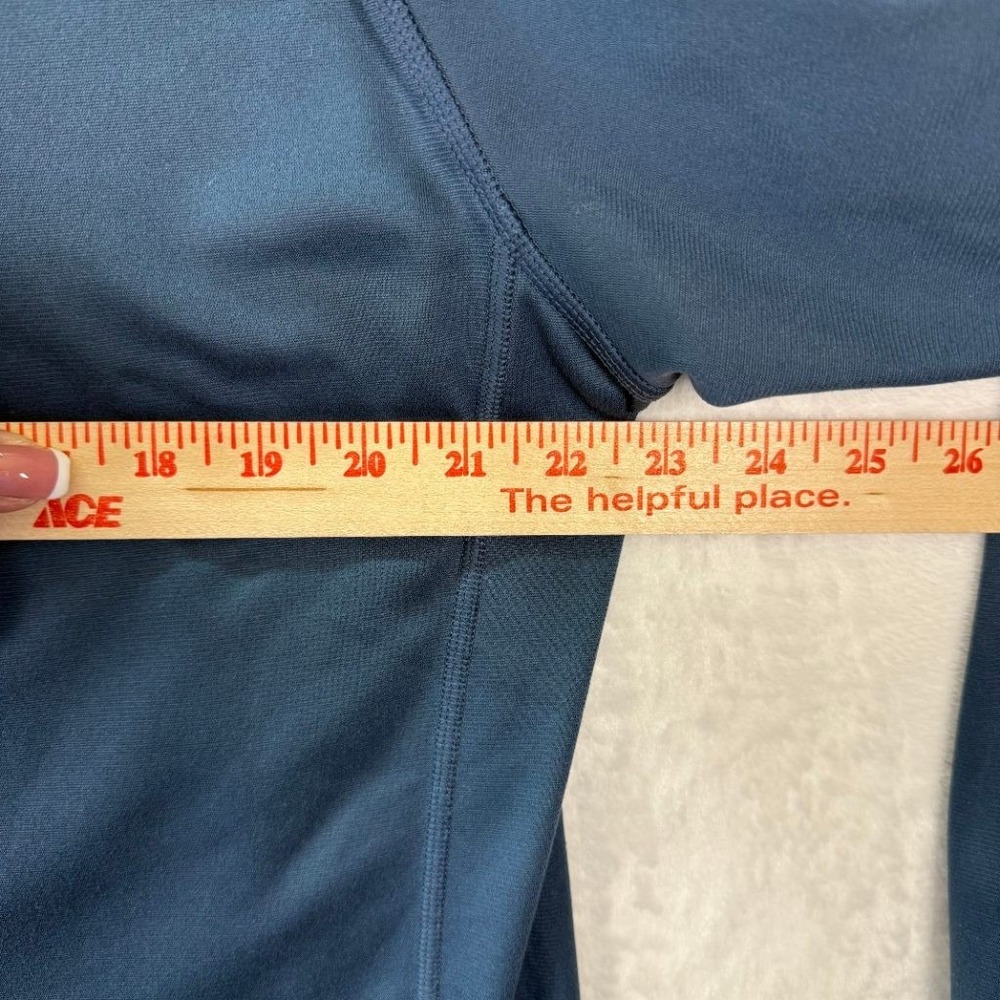 The North Face Mens XL Blue 1/4 Zip Fleece Pullover Athletic Long Sleeve Jacket - Picture 6 of 8